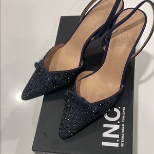 INC International Concepts Blue Slingback Heels